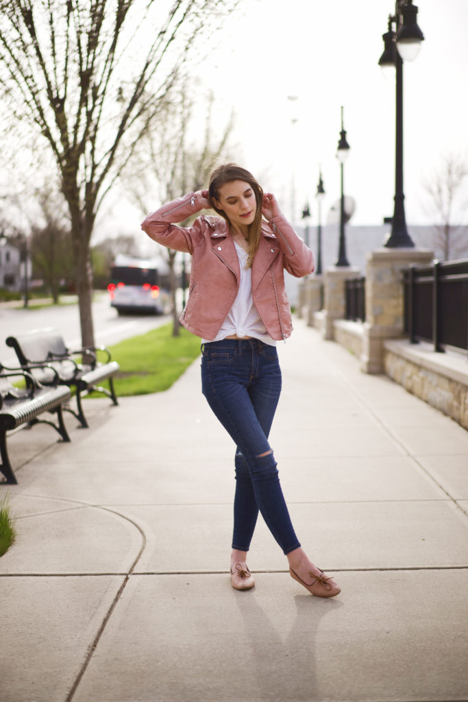 blush pink jacket