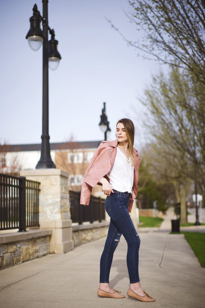 pink motorcycle jacket