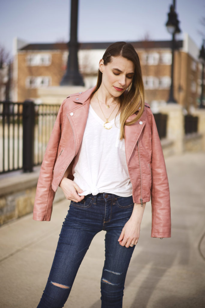 pink motorcycle jacket