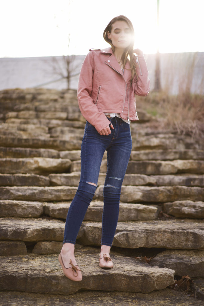 pink motorcycle jacket