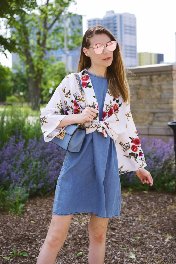 White floral kimono 