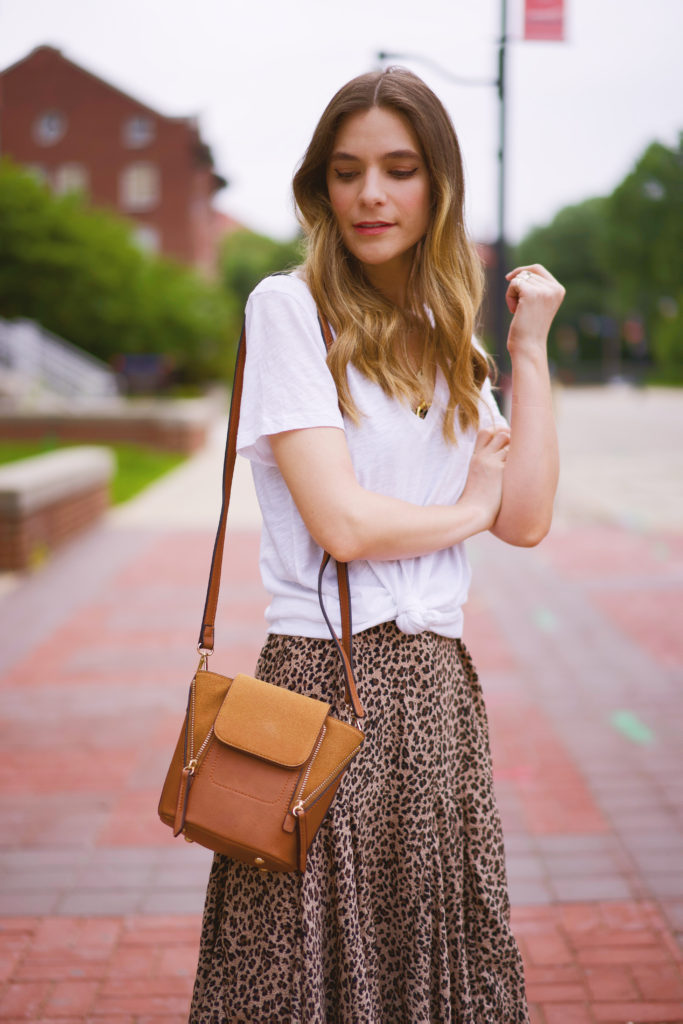 Leopard print skirt