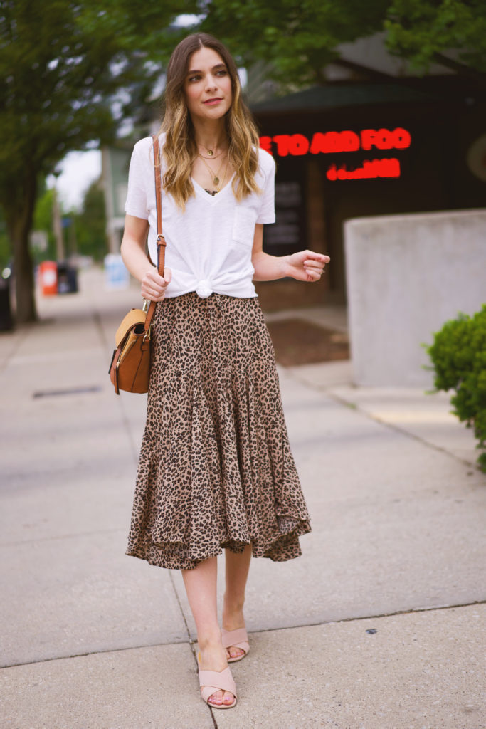 Leopard print skirt