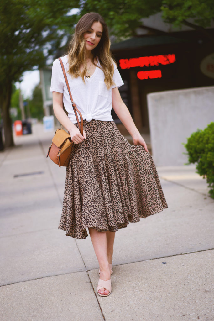 Leopard print skirt