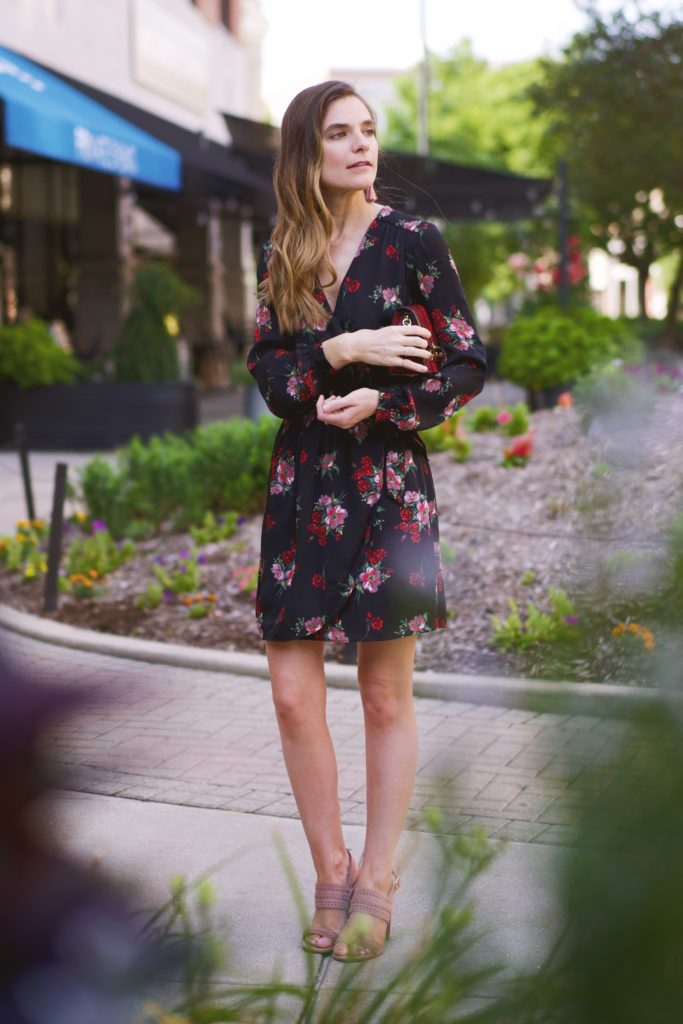 Floral wrap dress 