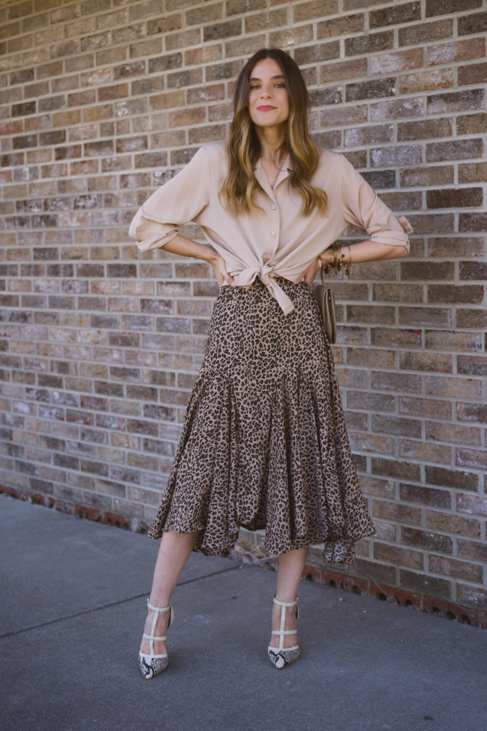 Camel colored blouse 