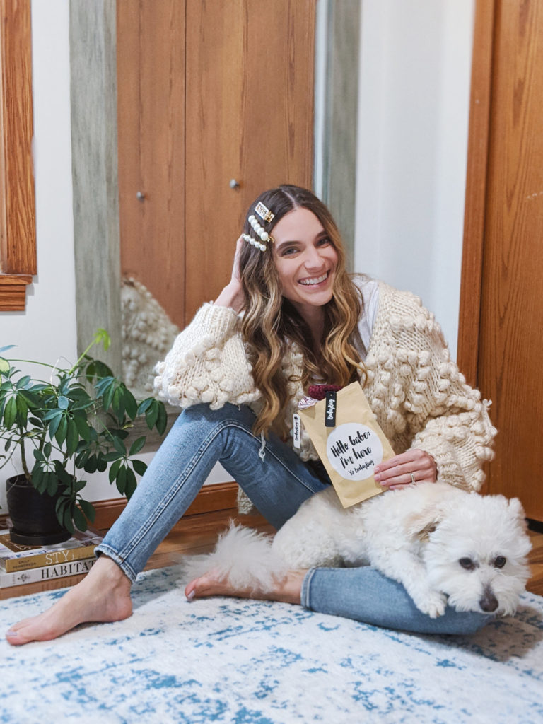 Oversized pom pom sweater 