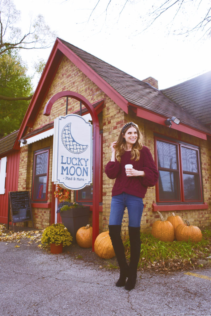 Maroon Sweater outfit 