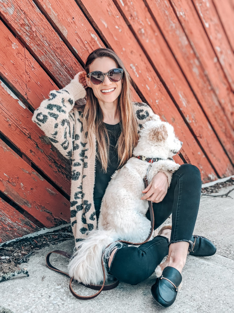 Leopard print cardigan