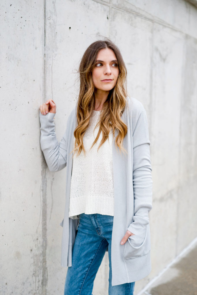 Gray cardigan 