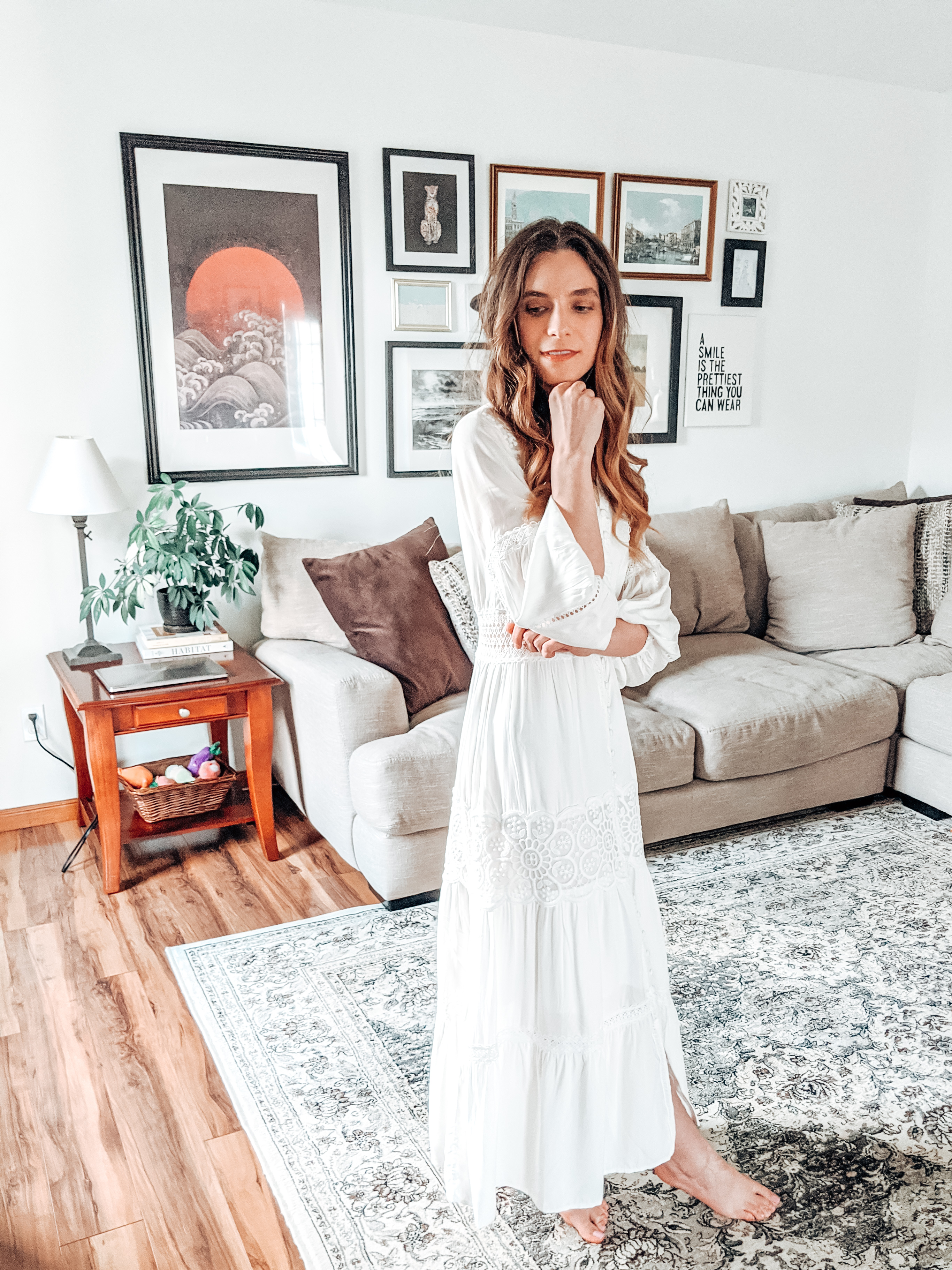 White maxi dress 