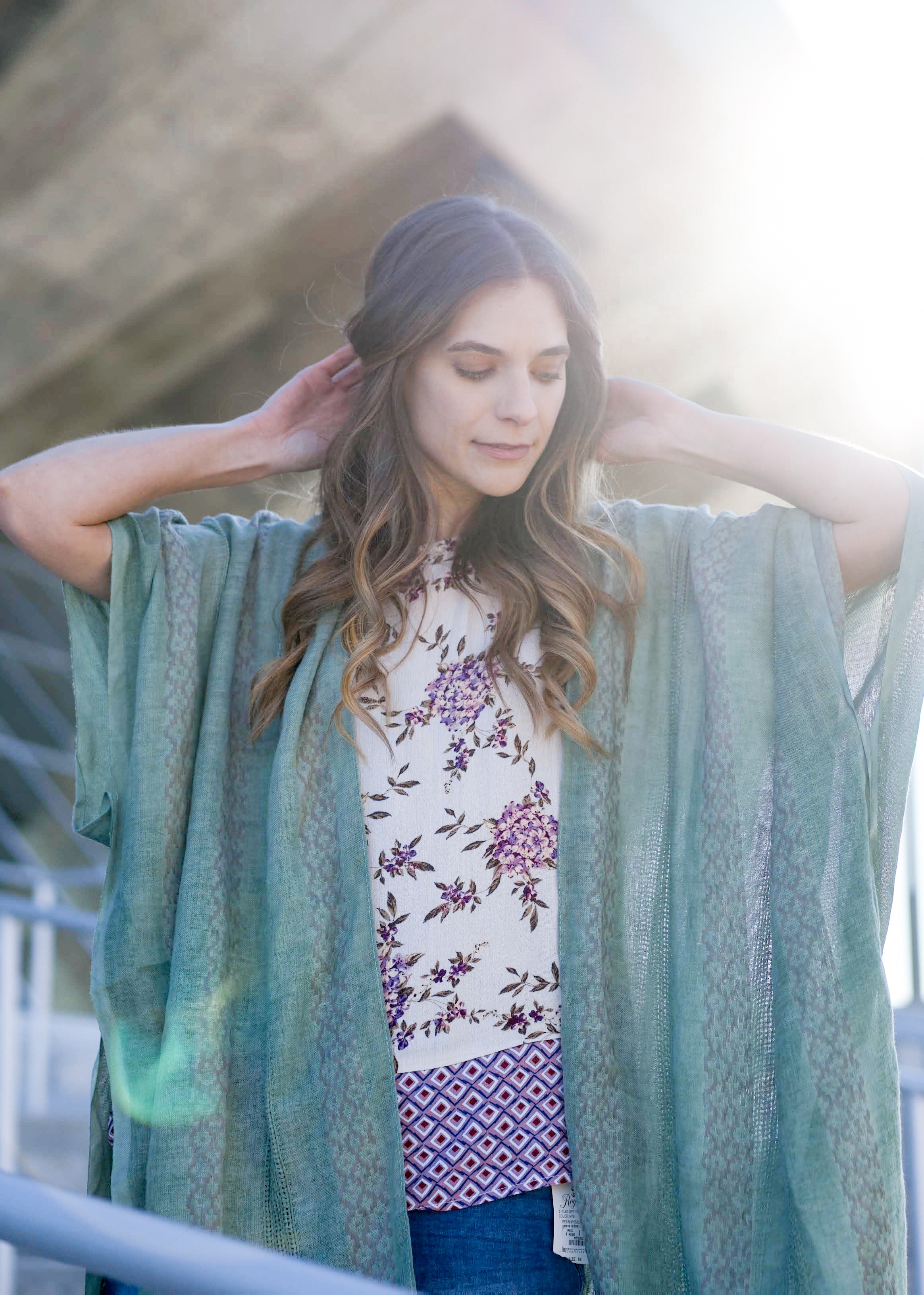 Women's green kimono 