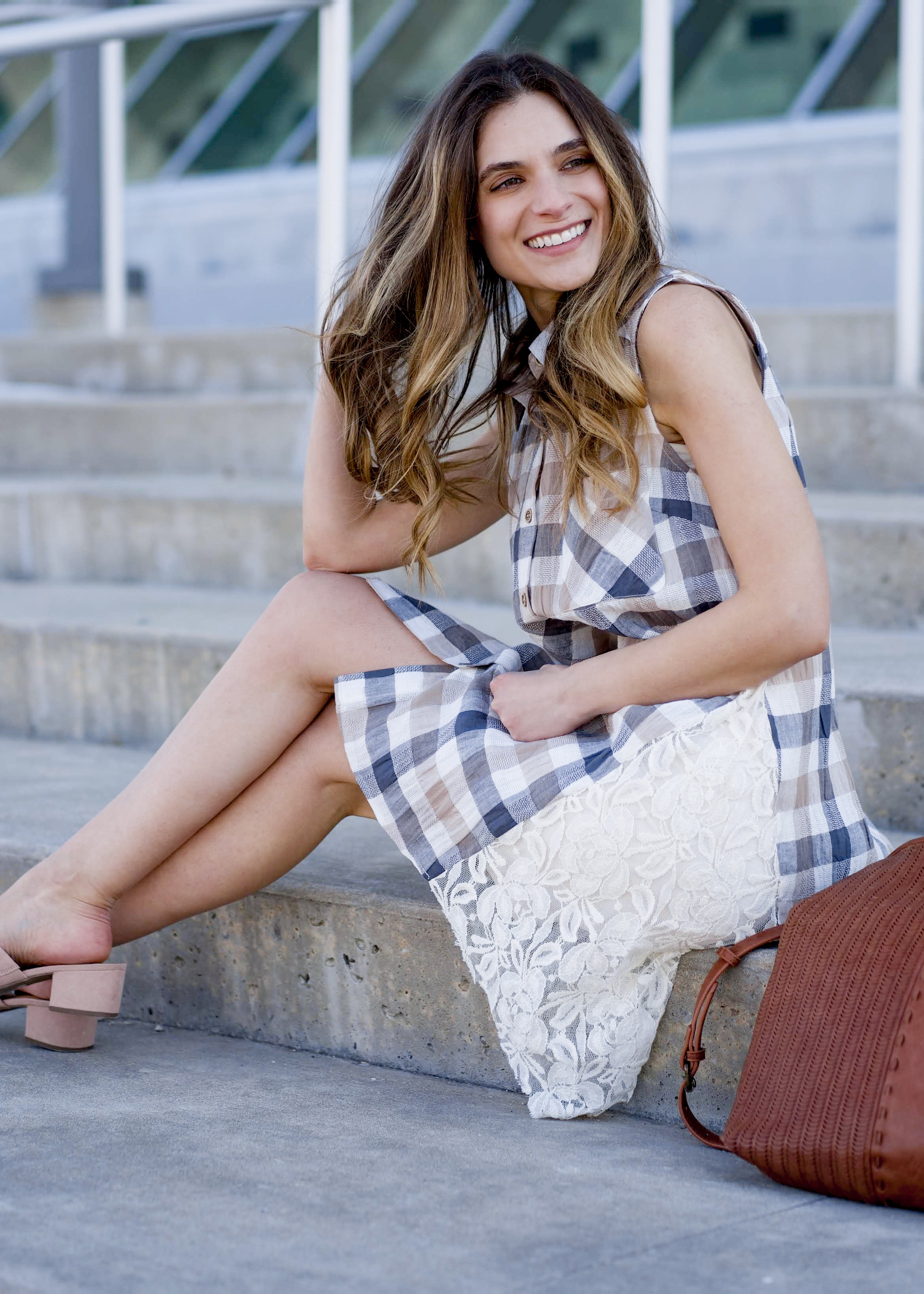 checkered shirt dress 