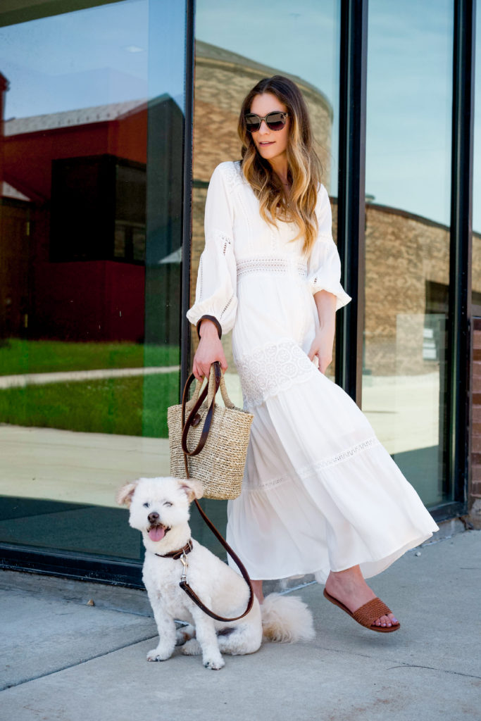 Bohemian White Lace Maxi Dress