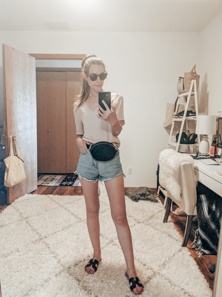 July cutoff shorts outfit