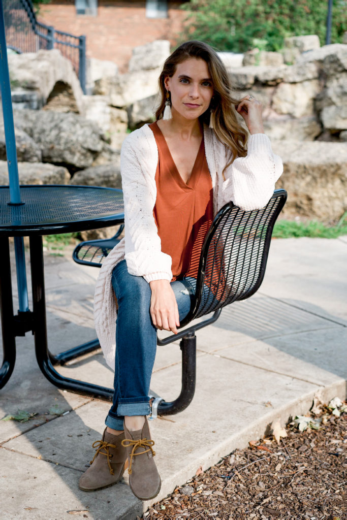 Cream colored cardigan 