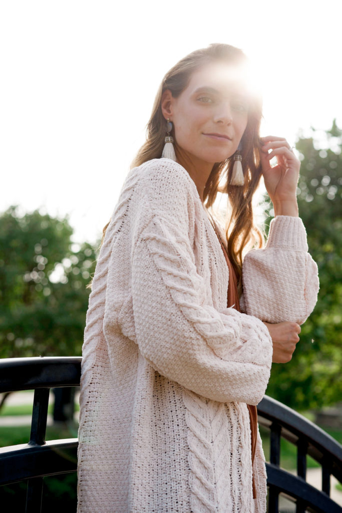 Women's cream cardigan 