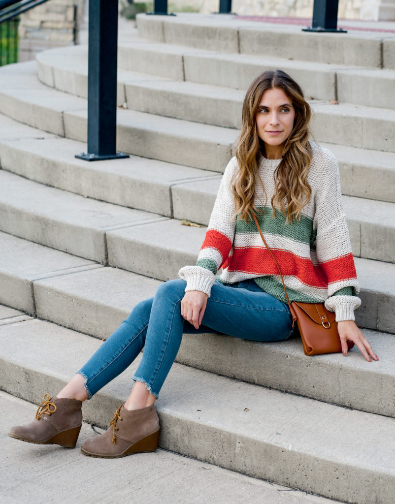 Striped oversized sweater 