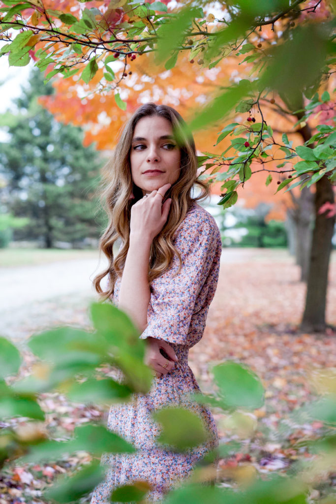 fall floral dress