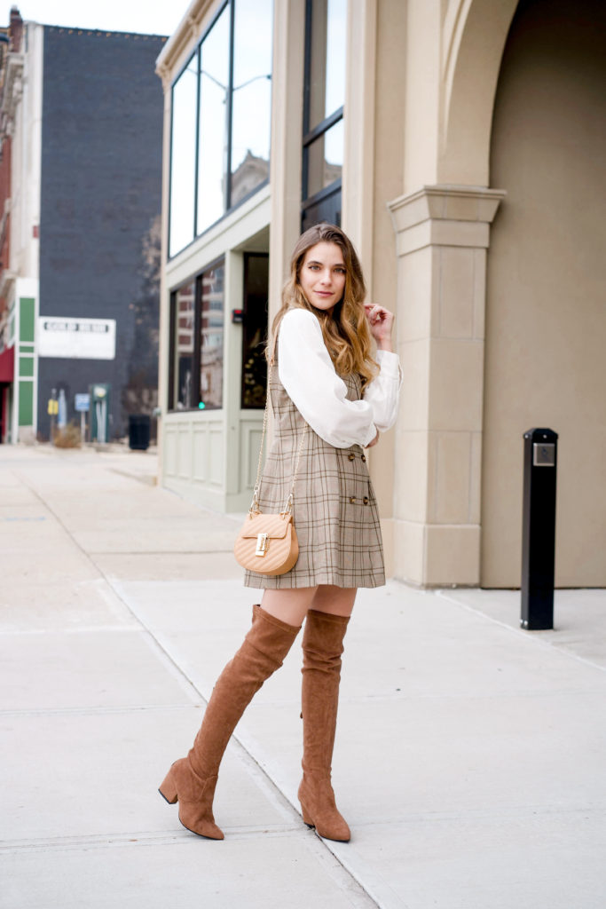 Brown over the knee boots 