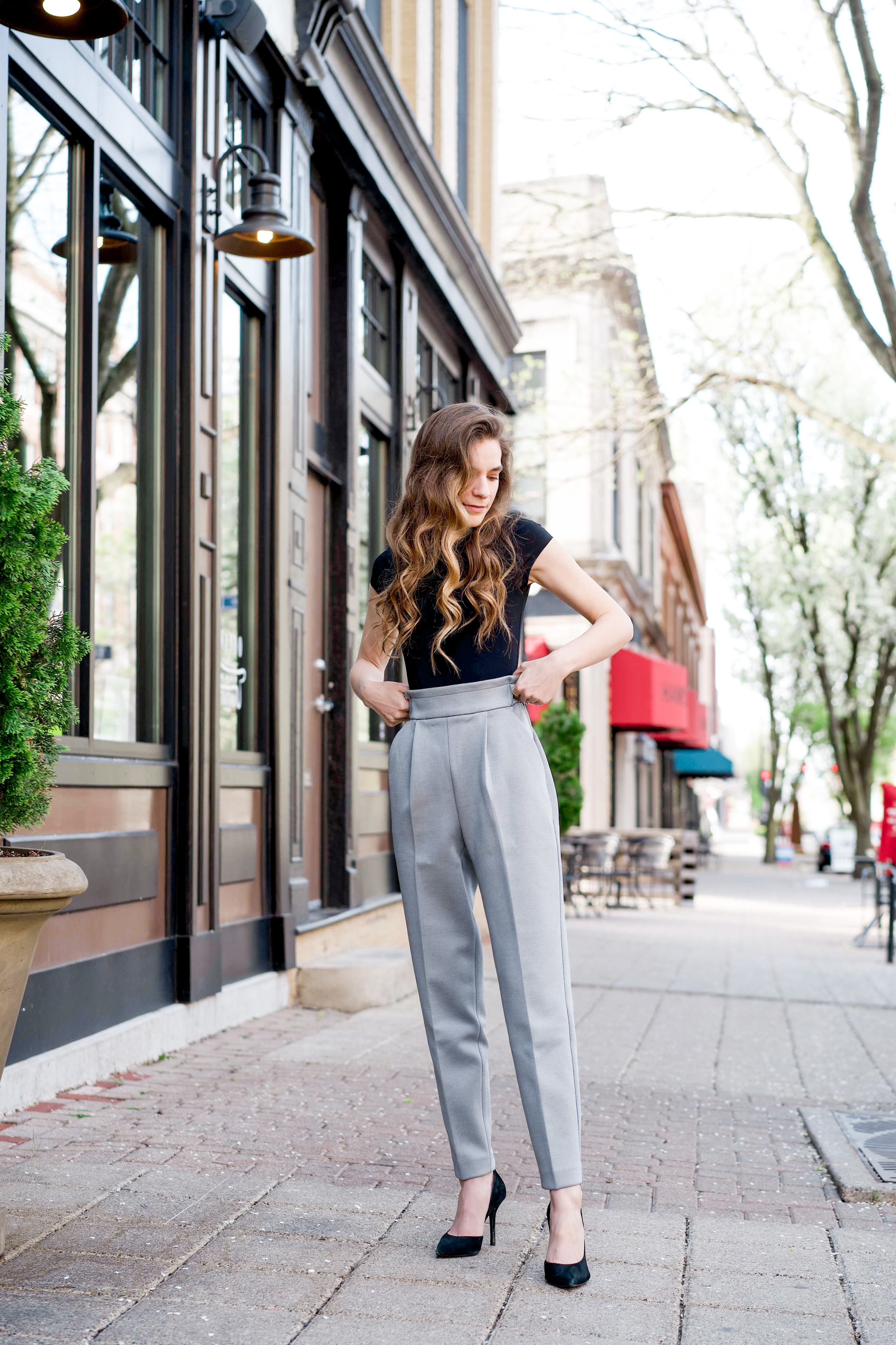 Women's Express gray dress pants