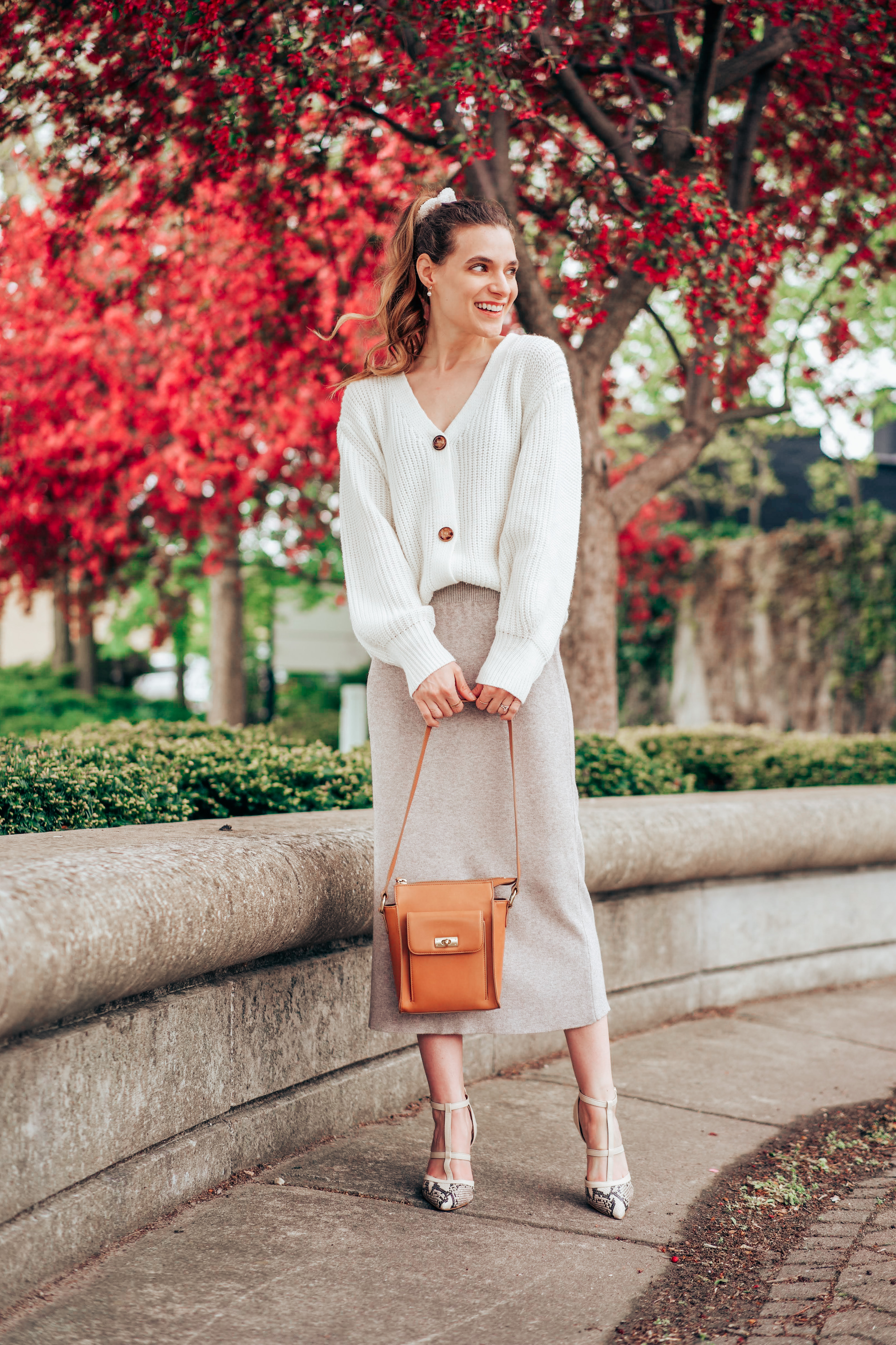 knit midi skirt