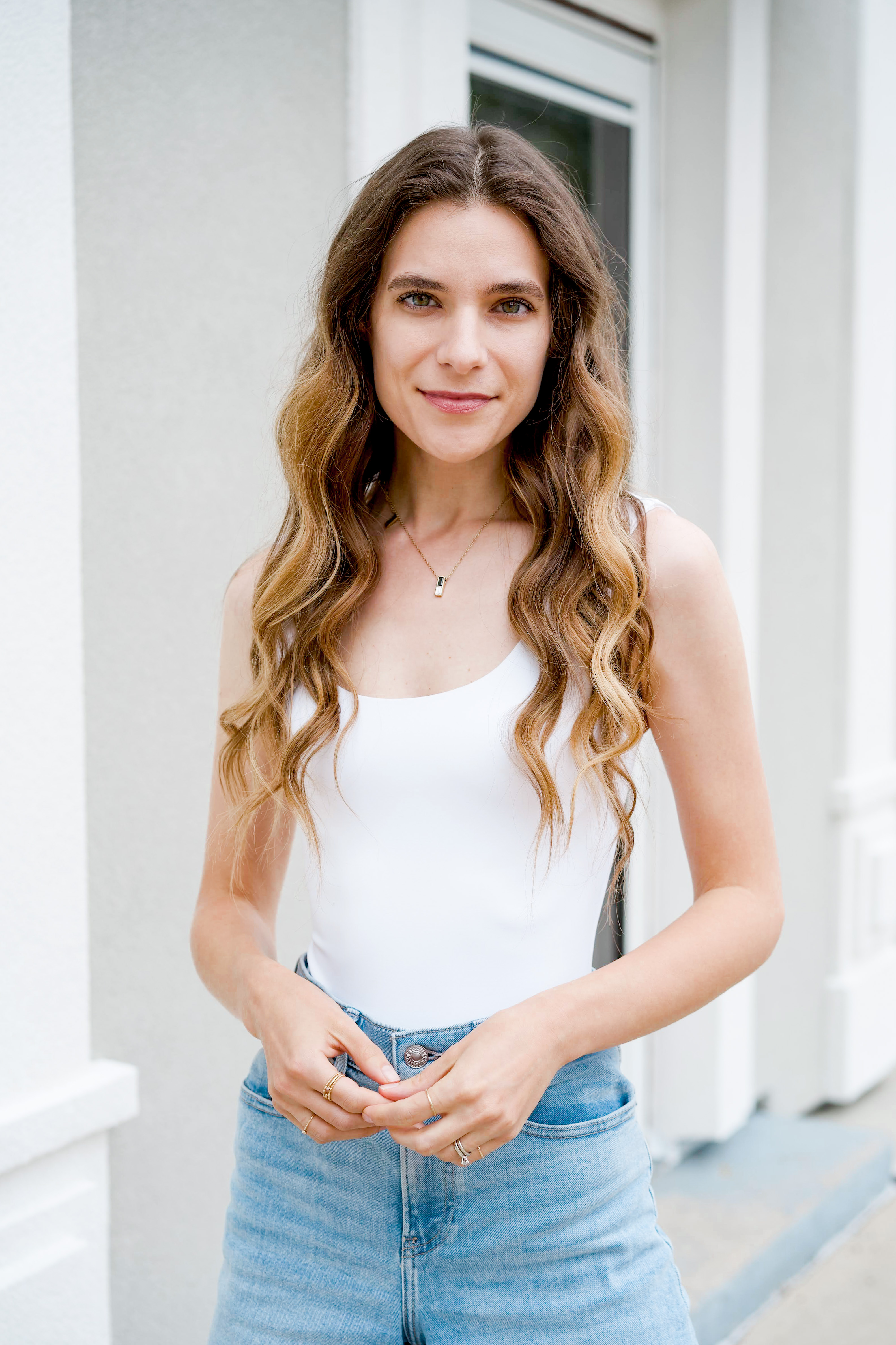 White tank top bodysuit 