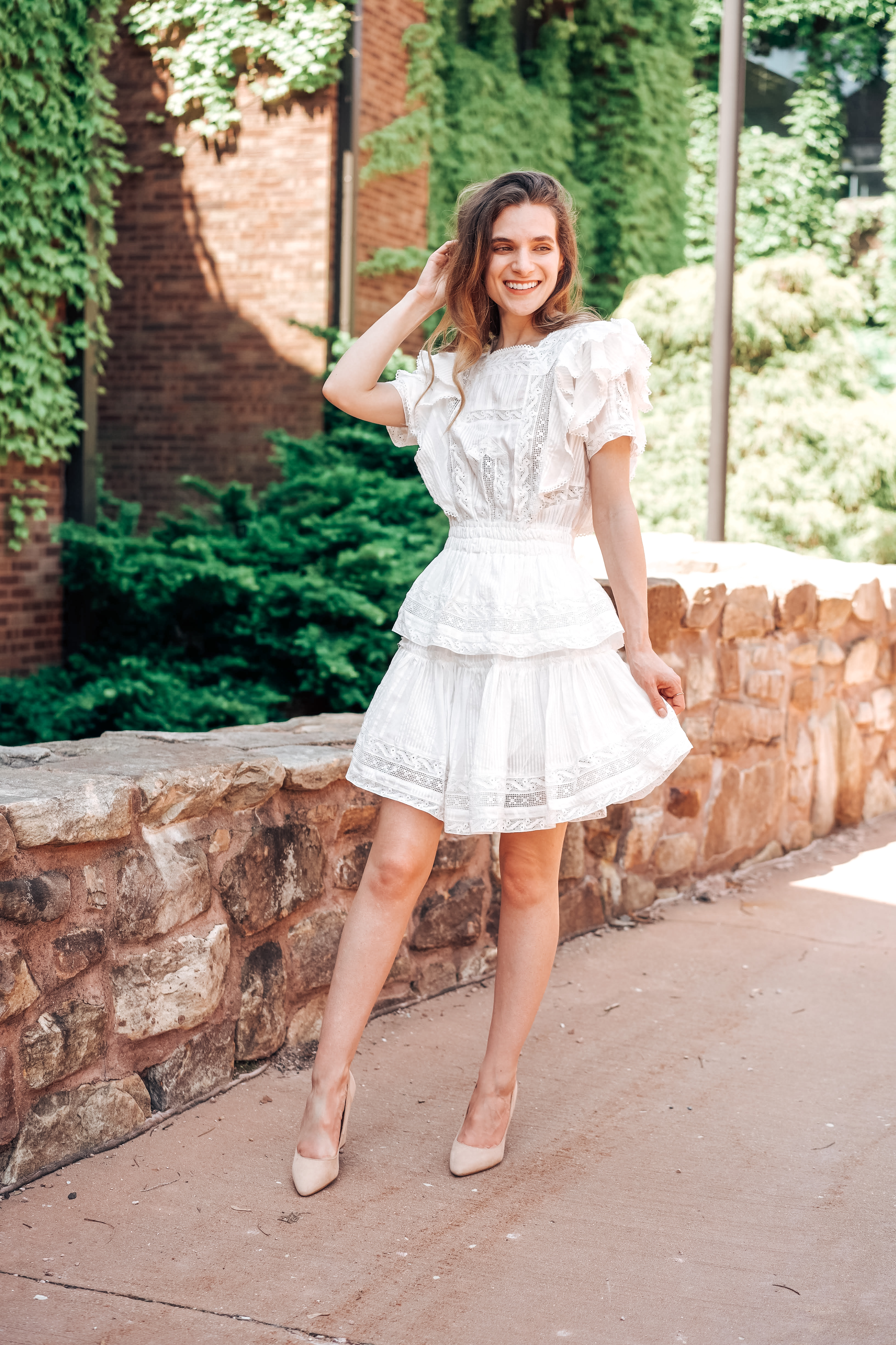 White lacy dress