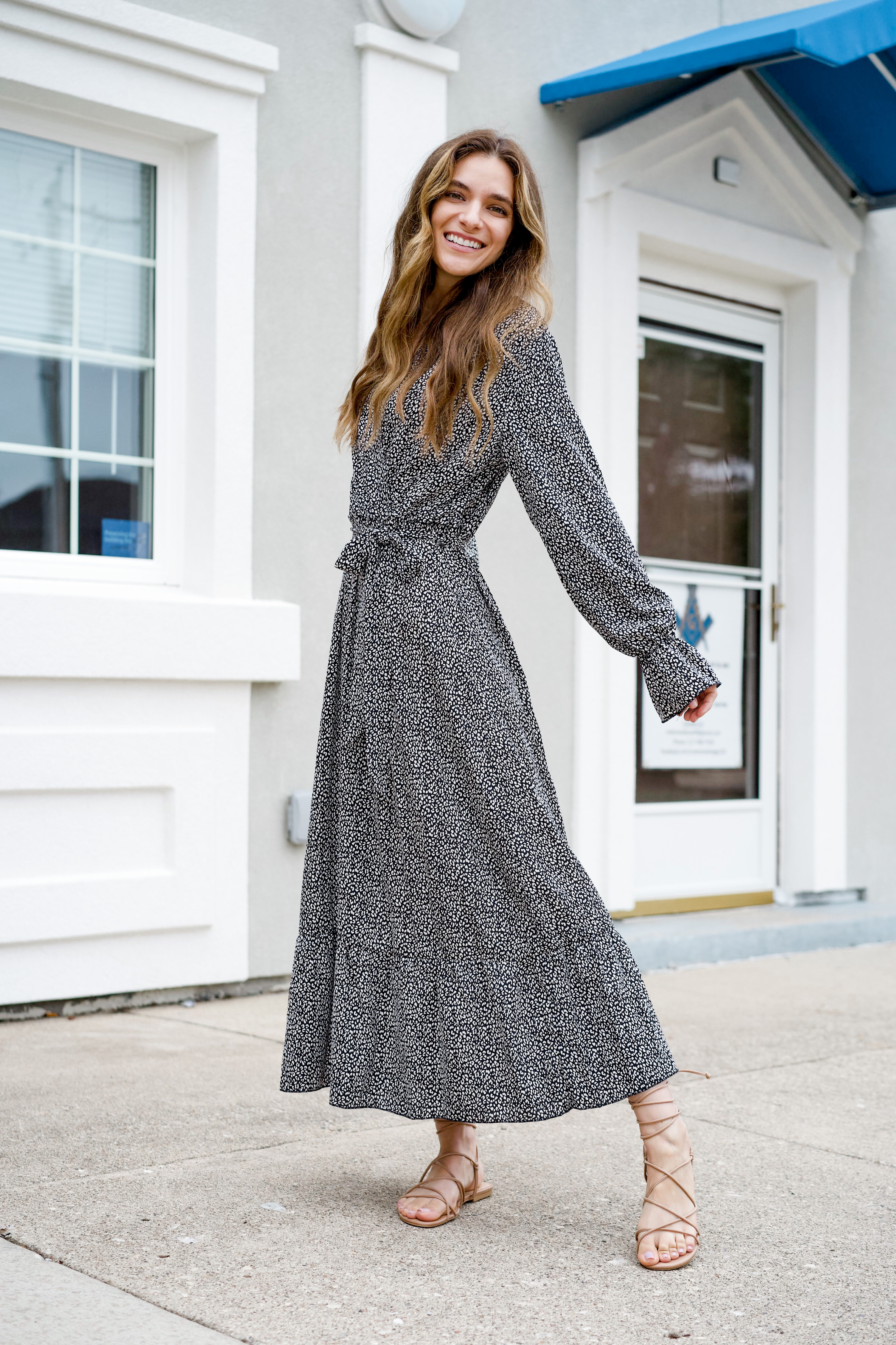 Amazon maxi long sleeve dress 